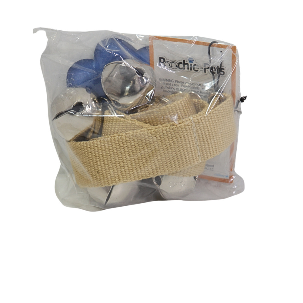 Bamboo Webbing PoochieBells Wheat Premium Dog Potty Training Doorbell